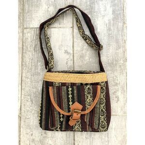 Los Angeles Boutique Tribal Boho Crossbody Bag Handbag NEW Zipper Satchel